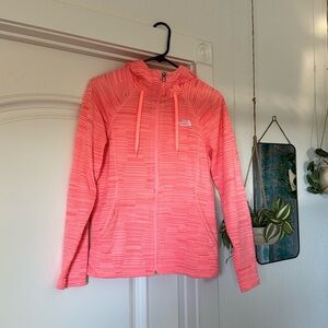 Coral North Face zip-up